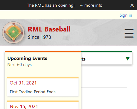 RML Baseball RML Baseball